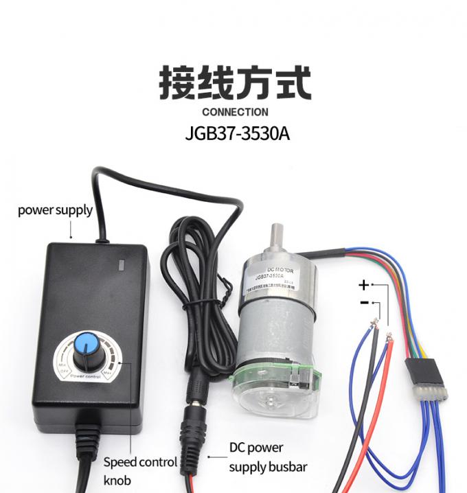 تورک بالا 24V 59RPM JGB37-3530A تورک بالا سرعت پایین موتور الکتریکی 37mm 14