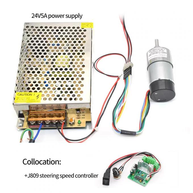 موتور چرخ دنده غیرعادی با گشتاور بالا 1600 دور در دقیقه 37 میلی متر هال رمزگذار درپوش محافظ 10