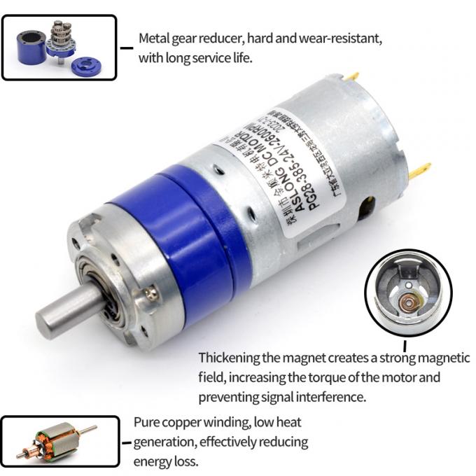 28mm Brush DC Planetary Gear Motor PG28-385 24V DC Planetary Gear Motor 24V DC Motor 17