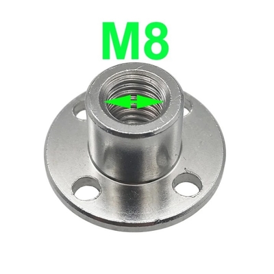 مهره اتصال فلنج M8 قطر داخلی 8 میلی متر برای محور رزوه ای موتور