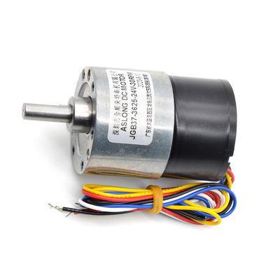 ASLONG موتور DC بدون برس JGB37-3625 24V 7-960RPM 37mm 3530 موتور دنده ای DC چرخ دنده ای با گشتاور بالا سرعت پایین موتور DC بدون برس