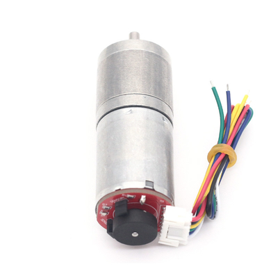 موتور 6 ولت دی سی دنده دار موتور دی سی دنده دار با رمزگذاری JGA25-370B 25mm 12 ولت دی سی موتور