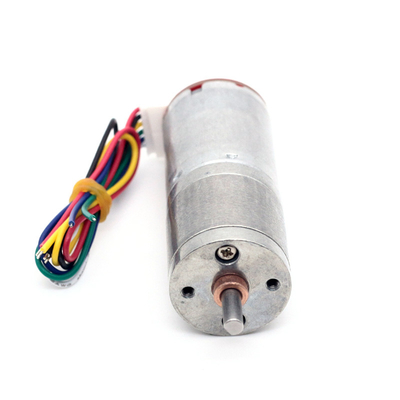 موتور 6 ولت دی سی دنده دار موتور دی سی دنده دار با رمزگذاری JGA25-370B 25mm 12 ولت دی سی موتور