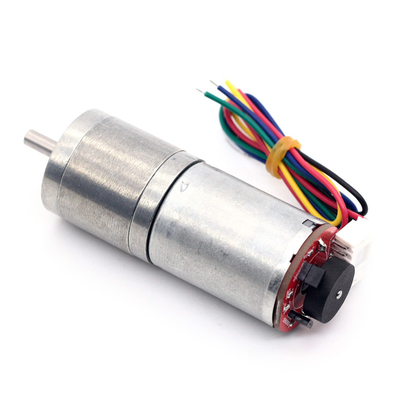 موتور 6 ولت دی سی دنده دار موتور دی سی دنده دار با رمزگذاری JGA25-370B 25mm 12 ولت دی سی موتور