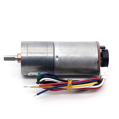 موتور 6 ولت دی سی دنده دار موتور دی سی دنده دار با رمزگذاری JGA25-370B 25mm 12 ولت دی سی موتور