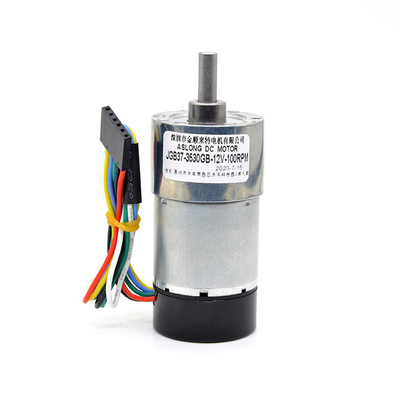 موتور چرخ دنده ای DC با رمزگذاری تورک بزرگ JGB37-3530GB 24V 111RPM 1:90 24v موتور چرخ دنده ی برس با رمزگذاری